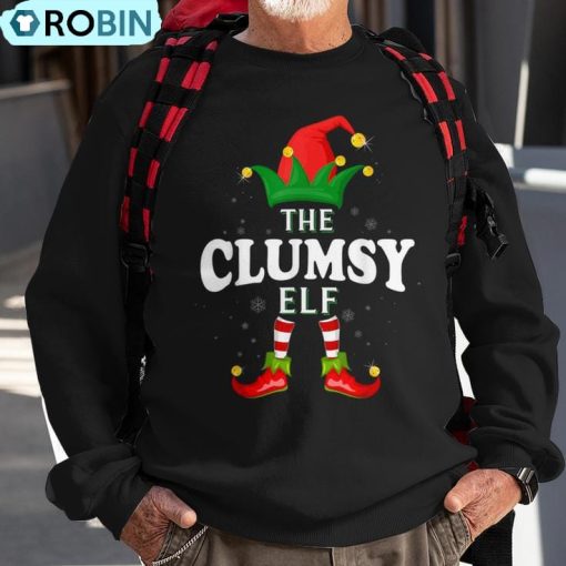 Xmas Clumsy Elf Family Matching Christmas Pajama Ugly Christmas Sweatshirt