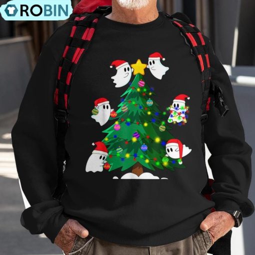 Xmas Ghost Decorate Christmas Tree Matching Family Christmas Ugly Christmas Sweatshirt