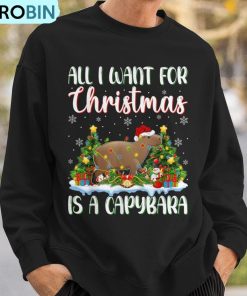 xmas-lighting-santa-all-i-want-for-christmas-is-a-capybara-ugly-christmas-sweatshirt-3