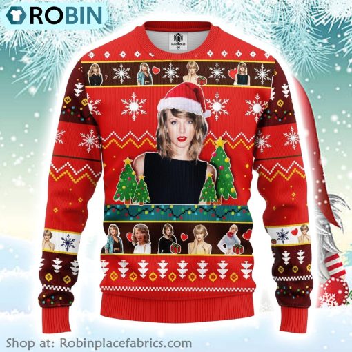 Xmas Taylor Swift Singer Santa Taylor Swift Ugly Christmas Sweater