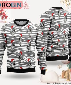 Zebra Wearing Christmas Hat Funny Ugly Christmas Sweater