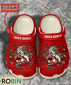 1. FC Koln Break Cracked Hole Design Crocs Shoes 1. FC Koln Break Cracked Hole Design Crocs Shoes