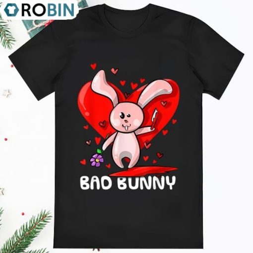 Bad Bunny With Heart T Shirt