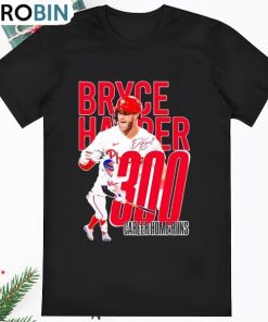 Bryce Harper 300 Career Home Runs Signature Shirt