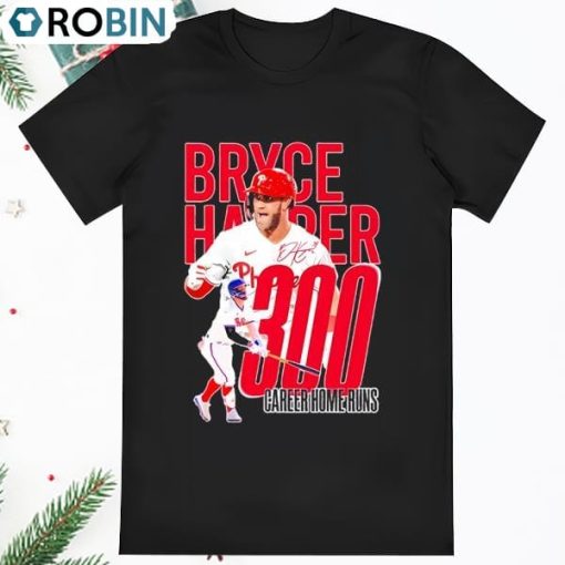 Bryce Harper 300 Career Home Runs Signature Shirt