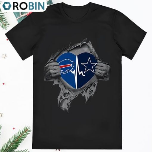 Buffalo Bills And Dallas Cowboys in My Heart Shirt