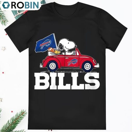 Buffalo Bills Football Snoopy Dog Driving Car Shirt