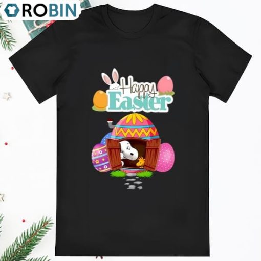 Bunny Egg House Easter Snoopy And Woodstock Shirt