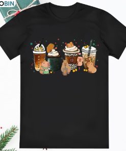 Cute Capybara Coffee Tea Capybara OK I Pull Up Latte Drink T Shirt