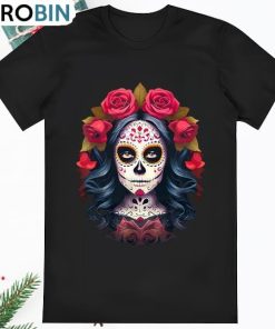 De Los Muertos La Catrina Day of the Dead Skull T Shirt