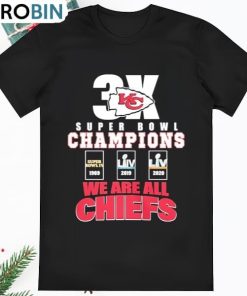 IIIX Super Bowl Champions 1969 2023 We Are All Kansas City Chiefs T Shirt
