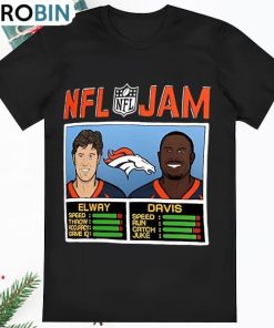 John Elway Terrell Davis Denver Broncos Homage Nfl Jam Retired T Shirt