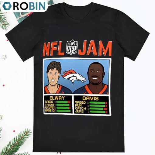 John Elway Terrell Davis Denver Broncos Homage Nfl Jam Retired T Shirt