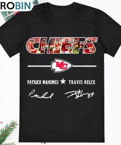 Kansas City Chiefs Patrick Mahomes Travis Kelce Signatures Shirt