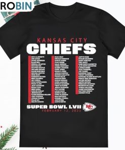 Kansas City Chiefs Youth Super Bowl LVII Roster Shirt