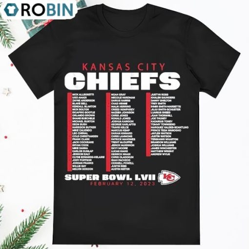 Kansas City Chiefs Youth Super Bowl LVII Roster Shirt