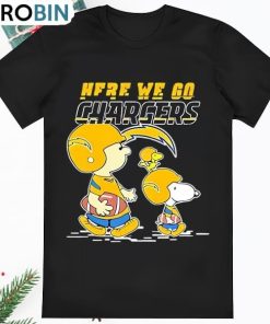 Los Angeles Chargers Here We Go Together Snoopy T Shirt
