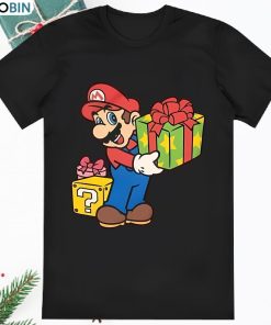 Mario Bros Boys Red And Black Long Sleeve Christmas Holiday T Shirt Mario Bros Boys Red And Black Long Sleeve Christmas Holiday T Shirt