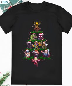 Marvel Avengers Group Merry Christmas Tree T Shirt