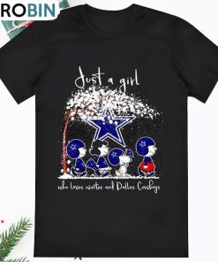 NFL Snoopy And Friends Dallas Cowboys Just A Girl Who Loves Winter T Shirt