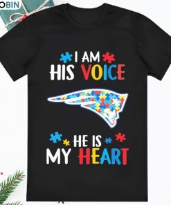 New England Patriots Autism Awareness I Am His Voice He Is My T Shirt