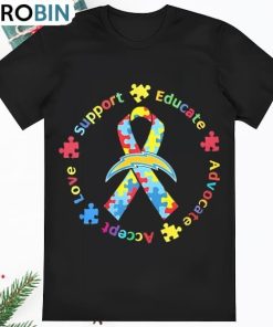 Nfl Autism Awareness Classic Round Los Angeles Chargers Shirt