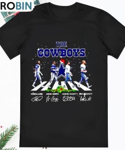Nice The Dallas Cowboys Abbey Road Christmas Signatures Shirt