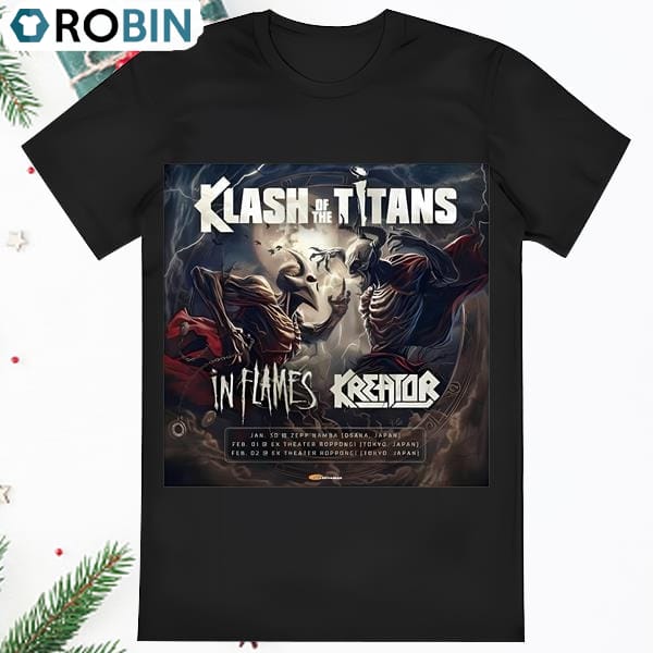 Original In Flames Kreator Klash Of The Titans Tour 2024 Shirt