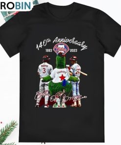 Phillies Bryce Harper Phanatic And Mike Schmidt 140th Anniversary T Shirt