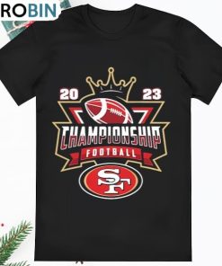 San Francisco 49ers Football NFL 2023 Championship Crown Logo Shirt