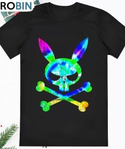 Scary Skull And Crossbones Bad Rabbit Horror Bunny Tie Dye T Shirt