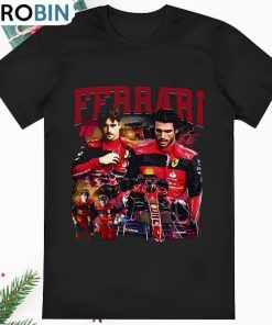 Scuderia Ferrari F1 Charles Leclerc Vintage Racing Driver T Shirt