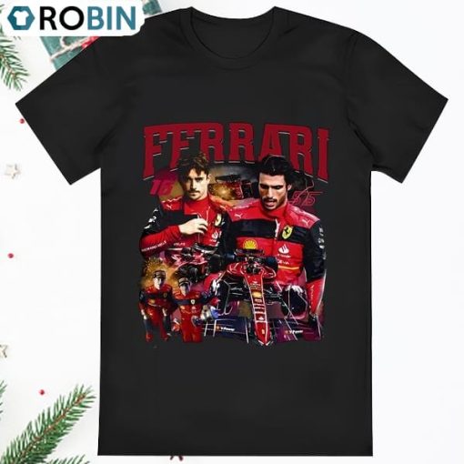 Scuderia Ferrari F1 Charles Leclerc Vintage Racing Driver T Shirt