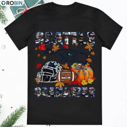 Seattle Seahawks Fall Helmet Pumpkin Shirt
