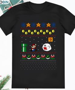 Super Mario Design Pattern Ugly Christmas Shirt