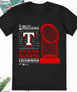 Texas Rangers 2023 World Series Champions Trophy Signature Shirt