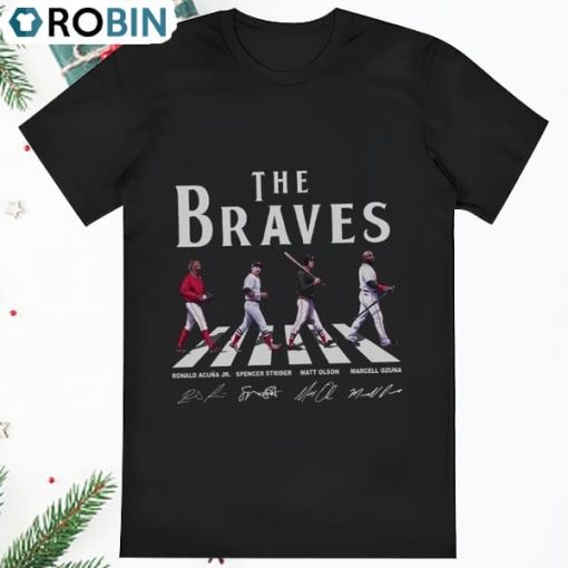 The Atlanta Braves Walking Abbey Road Signatures Baseball Shirt