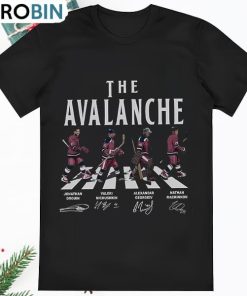 The Colorado Avalanche Walking Abbey Road Signatures Ice Hockey T Shirt