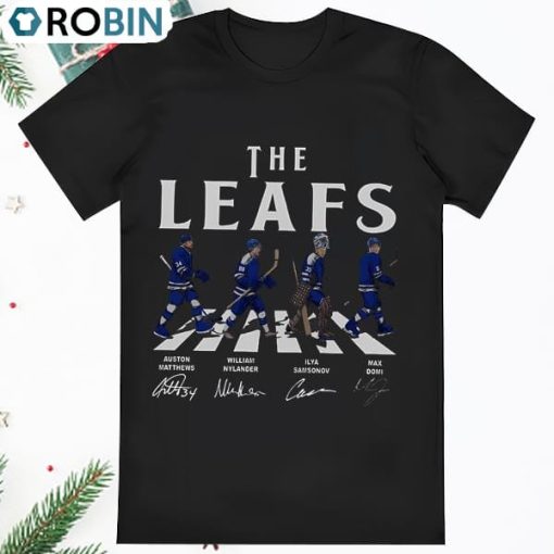 The Leafs Walking Abbey Road Signatures Ice Hockey Tee Shirt