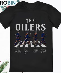 The Oilers Walking Abbey Road Signatures Ice Hockey Tee Shirt