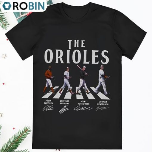 The Orioles Walking Abbey Road Signatures Baseball Shirt