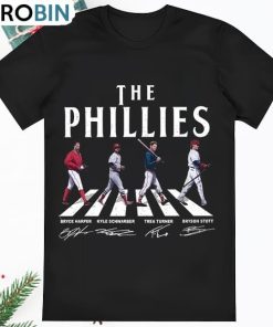 The Phillies Walking Abbey Road Signatures Baseball T Shirt