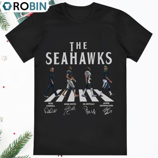 The Seattle Seahawks Walking Abbey Road Signatures Football Shirt