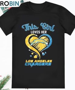 This Girl Loves Her Los Angeles Chargers Diamond Heart shirt