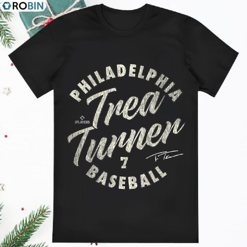 Trea Turner Philadelphia Baseball Vintage Cursive MLBPA T Shirt