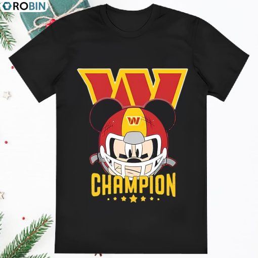 Washington Commanders NFL x Mickey Mouse Player Helmet T Shirt