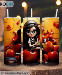 A Girl Reading Book 3D 3D Printed Skinny Tumbler, Book Lovers Tumbler A Girl Reading Book 3D 3D Printed Skinny Tumbler, Book Lovers Tumbler