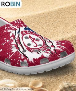 Alabama Crimson Tide American Flag Pattern Printed Crocs Shoes, Alabama Crimson Tide Gifts
