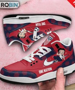 American Women Soccer Pretty Boop Jordan 3 Sneakers