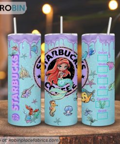 Ariel Princess Starbucks Coffee 3D Printed Skinny Tumbler, Disney The Little Mermaid Tumbler Ariel Princess Starbucks Coffee 3D Printed Skinny Tumbler, Disney The Little Mermaid Tumbler